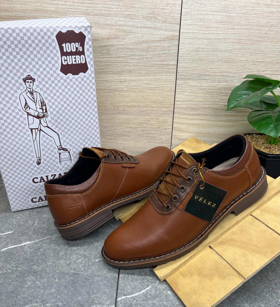 Zapato Casual Vlz de Cuero Genuíno