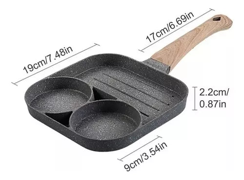 Sarten mini 3 compartimentos